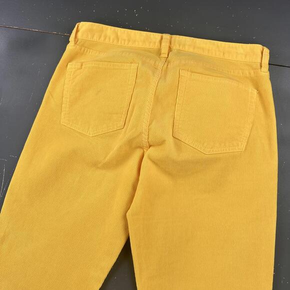 J Crew Corduroy Pants Womens 32x32 Yellow City Fit Pinwale Preppy Emo Fairy - Picture 8 of 8